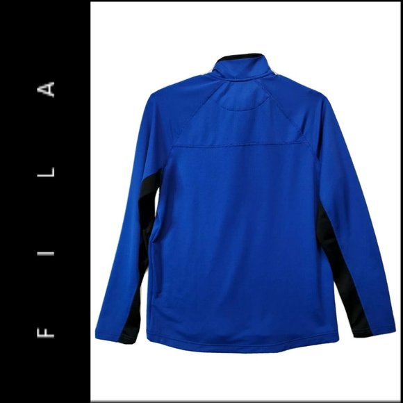 Fila Men Pocket Long Sleeve Track Jacket Blue Nwt - Picture 4 of 7